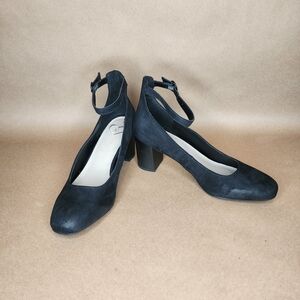 Madeline Black Women's Ankle Strap Heels